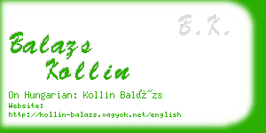 balazs kollin business card